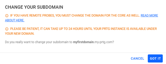 Domain Change Domain Change